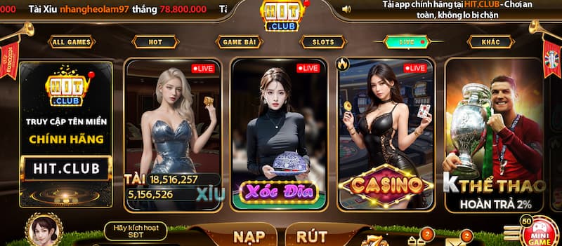 Sảnh game live casino sở hữu công nghệ tiên tiến bậc nhất