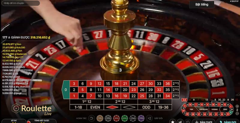 Khám phá bàn chơi Live Roulette đẳng cấp